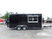 8.5' x 18' Black Food Catering Concession Trailer