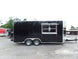 8.5' x 18' Black Food Catering Concession Trailer
