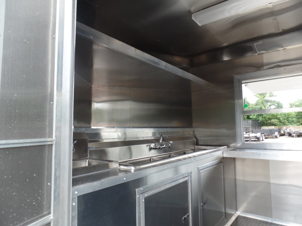 8.5' x 18' Black Food Catering Concession Trailer