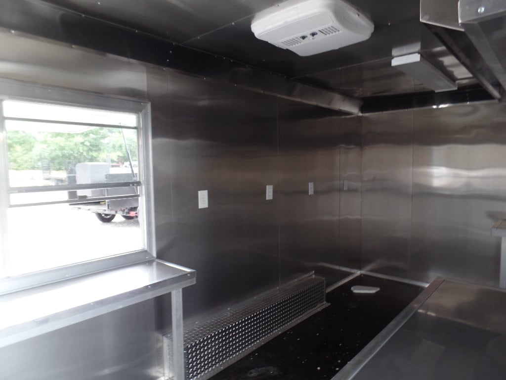 8.5' x 18' Black Food Catering Concession Trailer