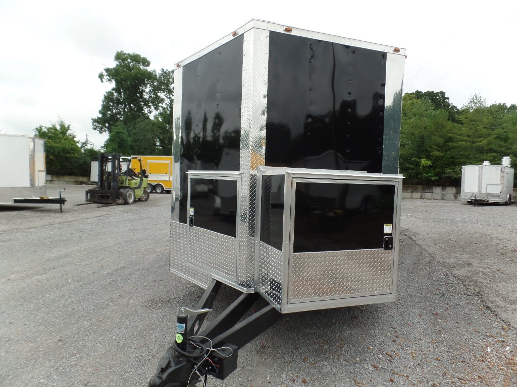 8.5' x 24' Black Food Concession Trailer With Appliances