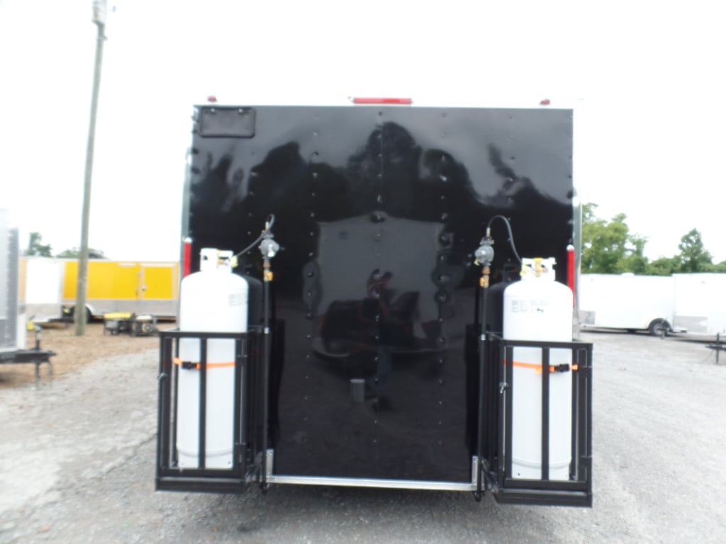 8.5' x 24' Black Food Concession Trailer With Appliances