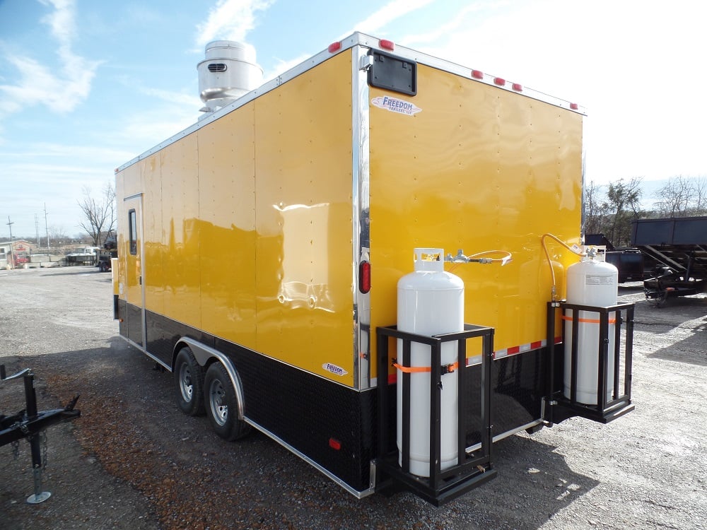 8.5' x 20' Concession Trailer Yellow Food Event Catering