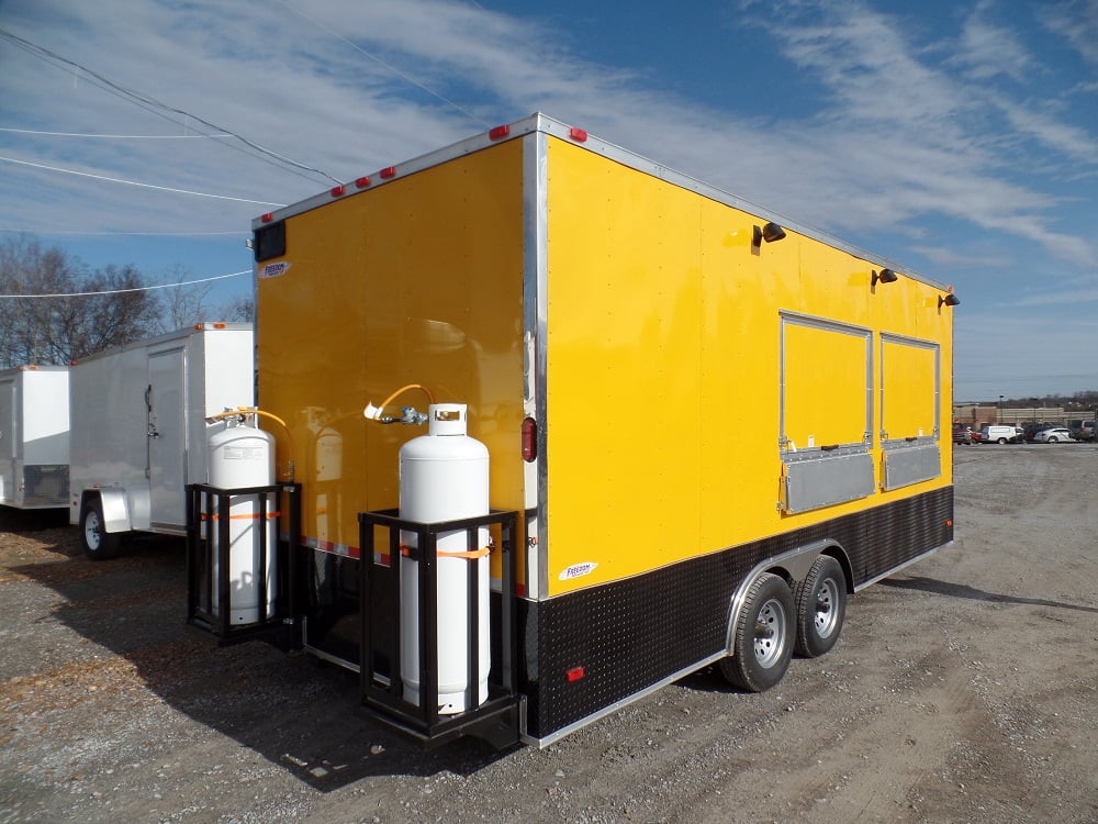 8.5' x 20' Concession Trailer Yellow Food Event Catering