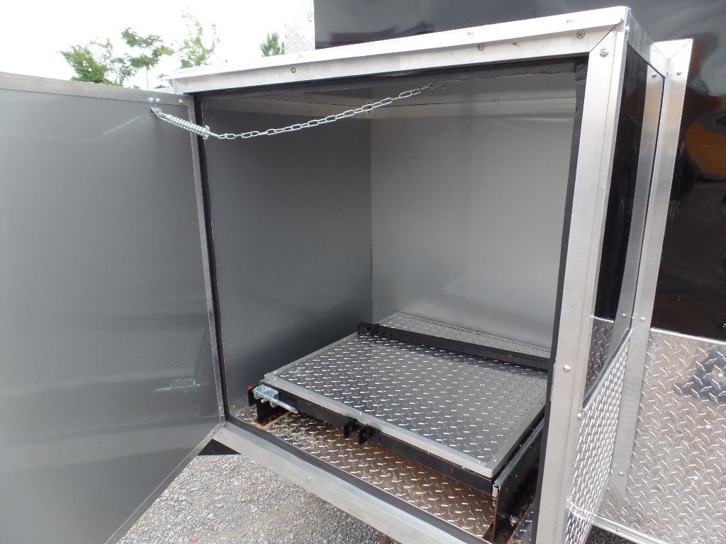 8.5' x 24' Black Food Concession Trailer With Appliances