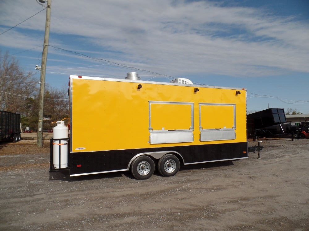 8.5' x 20' Concession Trailer Yellow Food Event Catering