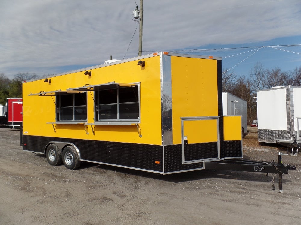 8.5' x 20' Concession Trailer Yellow Food Event Catering