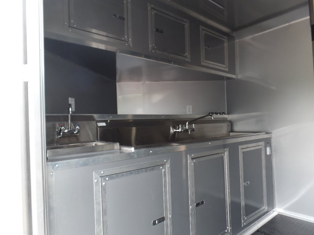 8.5' x 24' Black Food Concession Trailer With Appliances