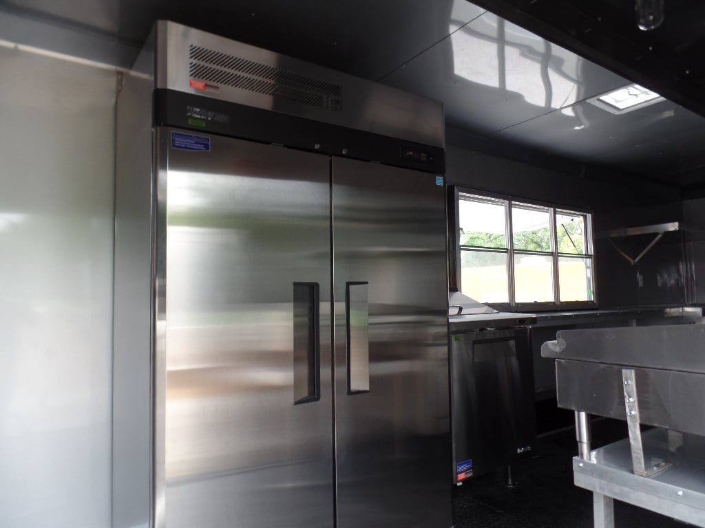 8.5' x 24' Black Food Concession Trailer With Appliances