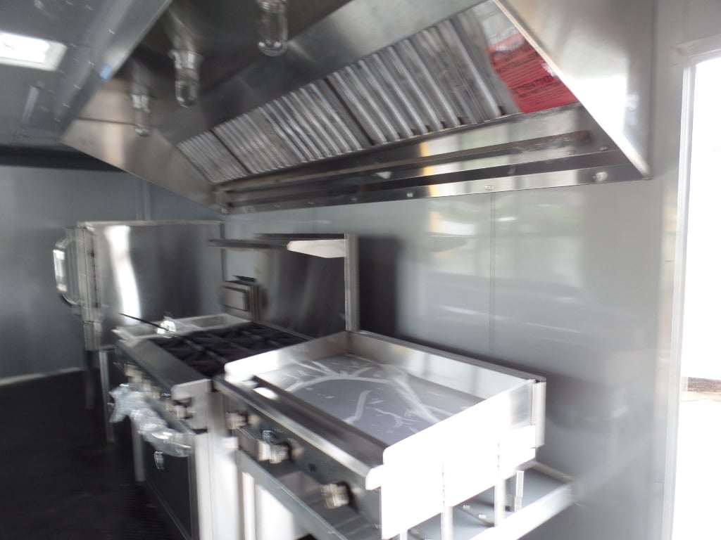 8.5' x 24' Black Food Concession Trailer With Appliances