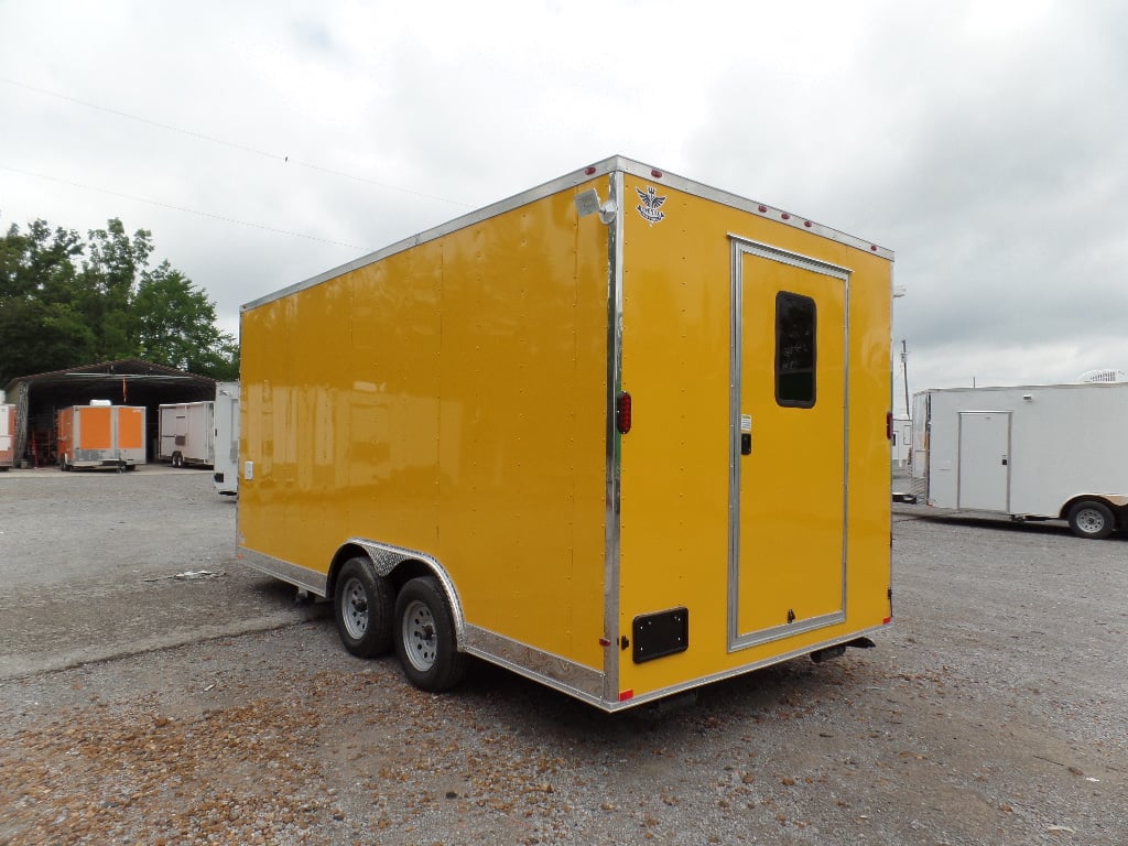 8.5' x 17' Yellow Concession Food Trailer