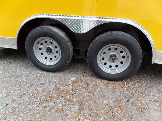 8.5' x 17' Yellow Concession Food Trailer