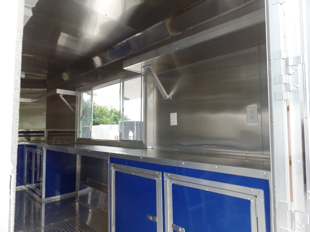 8.5' x 17' Yellow Concession Food Trailer