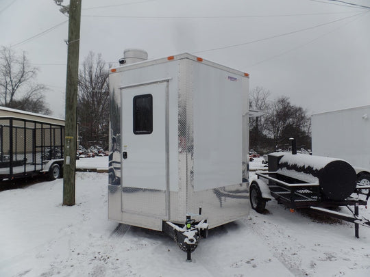 8.5' x 20' Concession Food Trailer White Event Catering