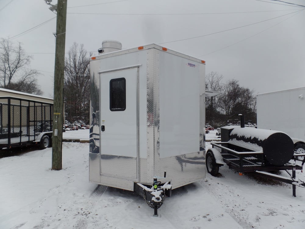 8.5' x 20' Concession Food Trailer White With Appliances