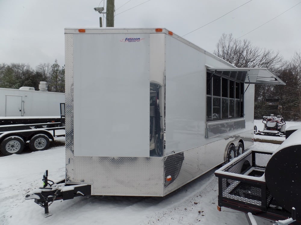 8.5' x 20' Concession Food Trailer White Event Catering