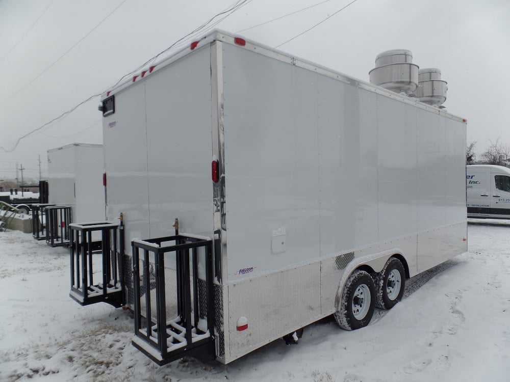 8.5' x 20' Concession Food Trailer White Event Catering