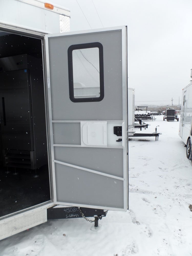 8.5' x 20' Concession Food Trailer White With Appliances