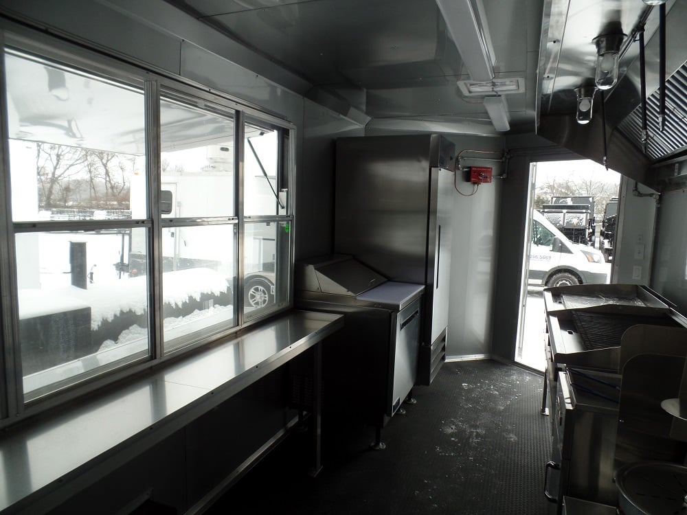 8.5' x 20' Concession Food Trailer White With Appliances