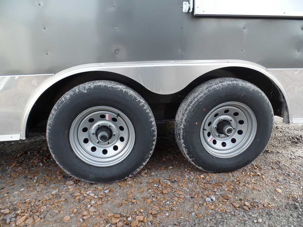 8.5' x 17' Concession Food Trailer Charcoal Grey