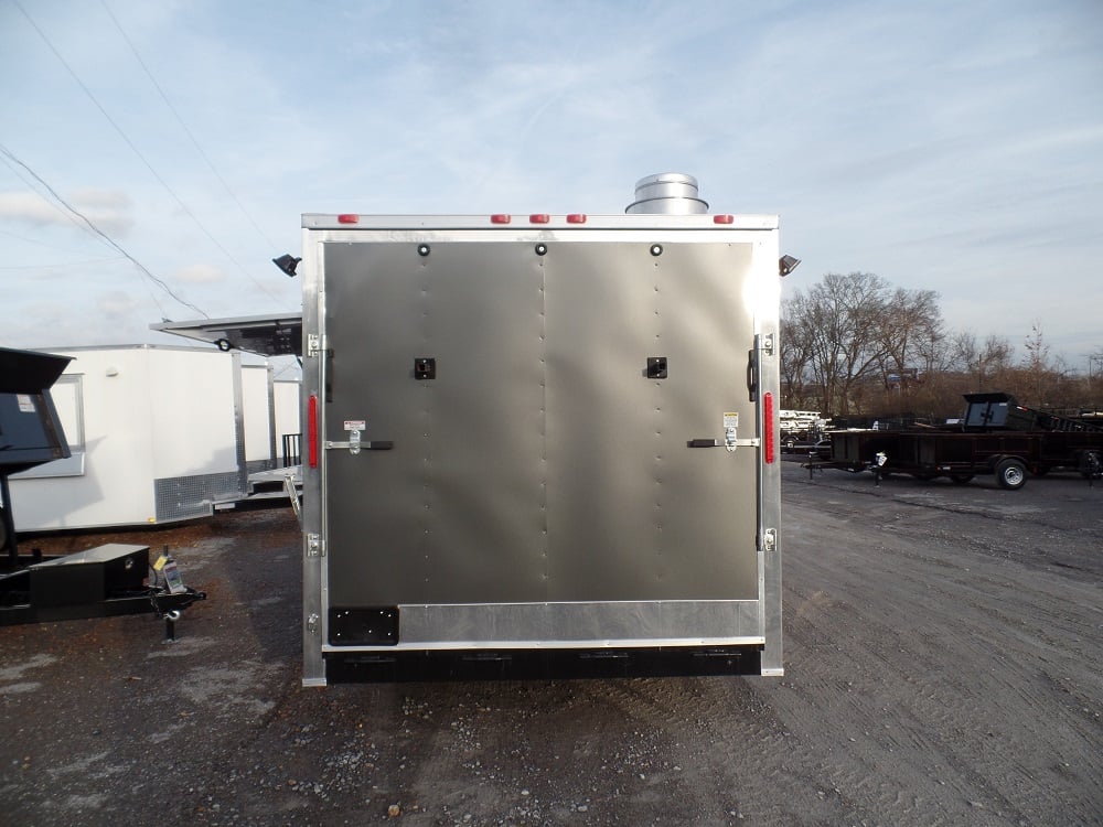 8.5' x 17' Concession Food Trailer Charcoal Grey