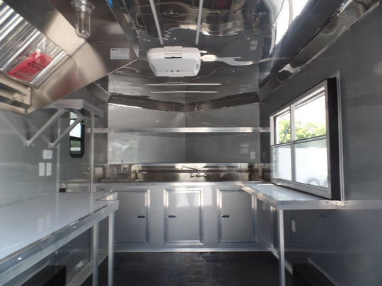 8.5' x 12' Black Concession Food Trailer