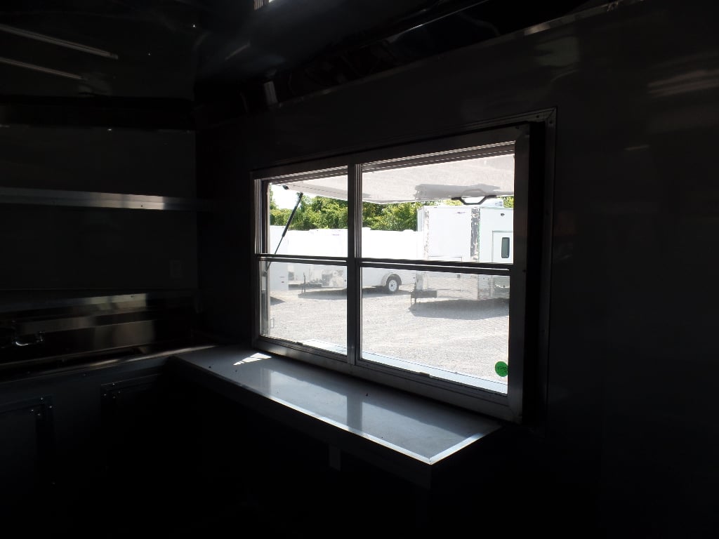 8.5' x 12' Black Concession Food Trailer