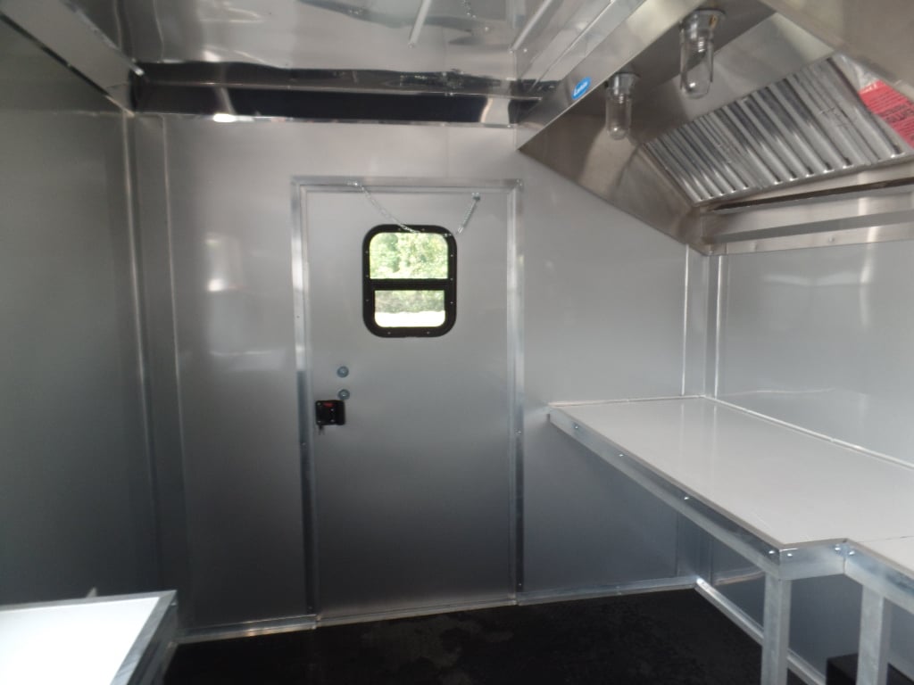 8.5' x 12' Black Concession Food Trailer