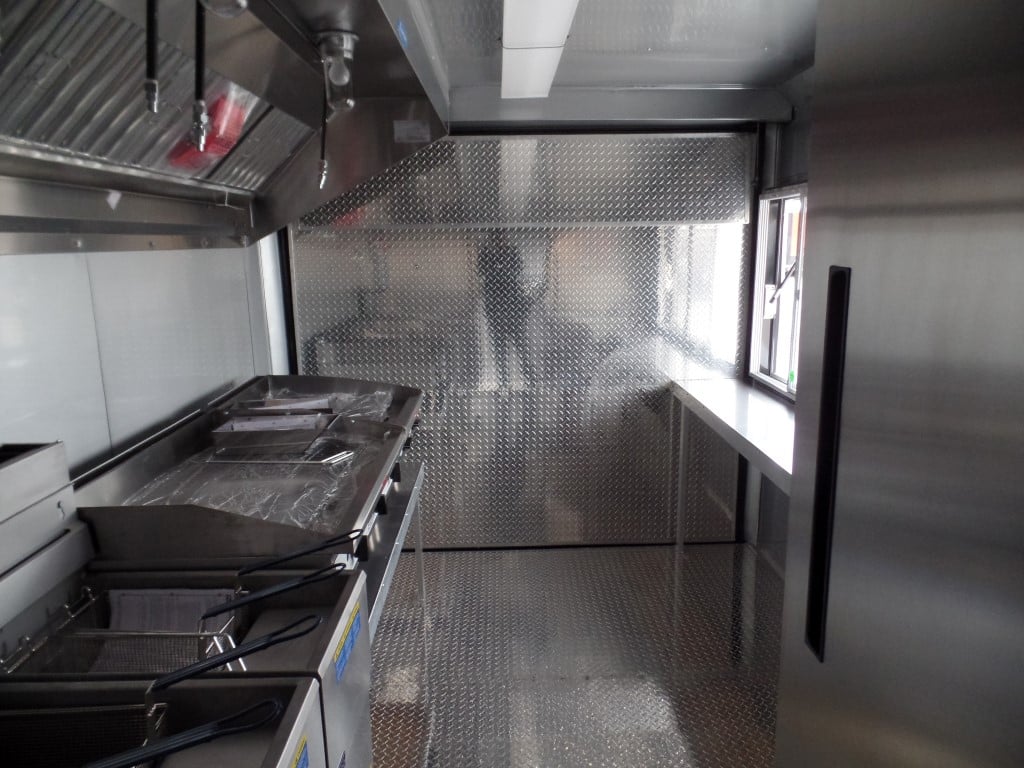 8.5' x 17' Concession Food Trailer Charcoal Grey