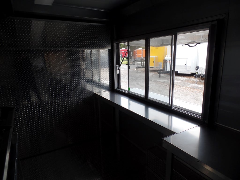 8.5' x 17' Concession Food Trailer Charcoal Grey