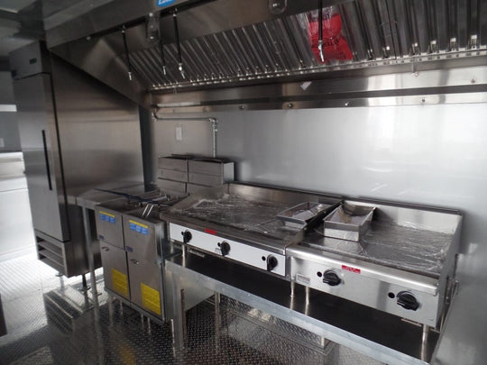 8.5' x 17' Concession Food Trailer Charcoal Grey