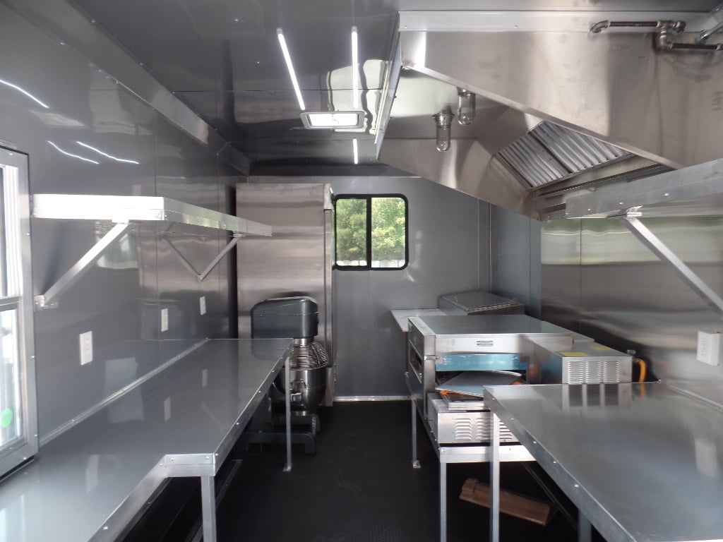 8.5' x 20' White Pizza Concession Food Trailer With Appliances