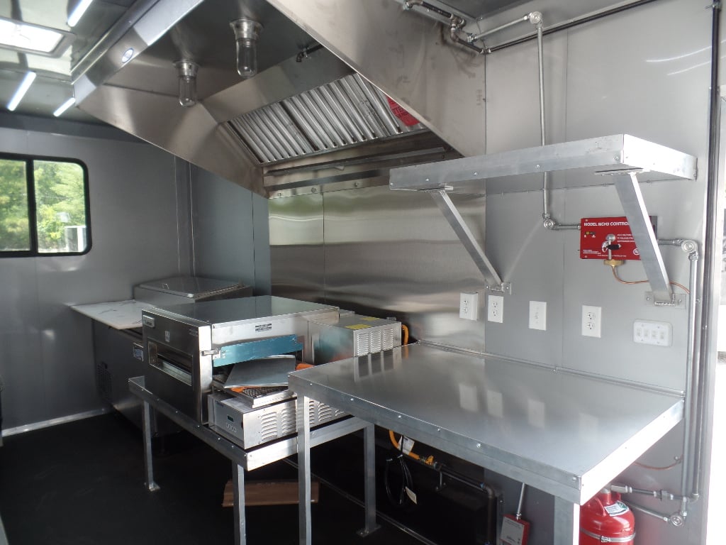 8.5' x 20' White Pizza Concession Food Trailer With Appliances