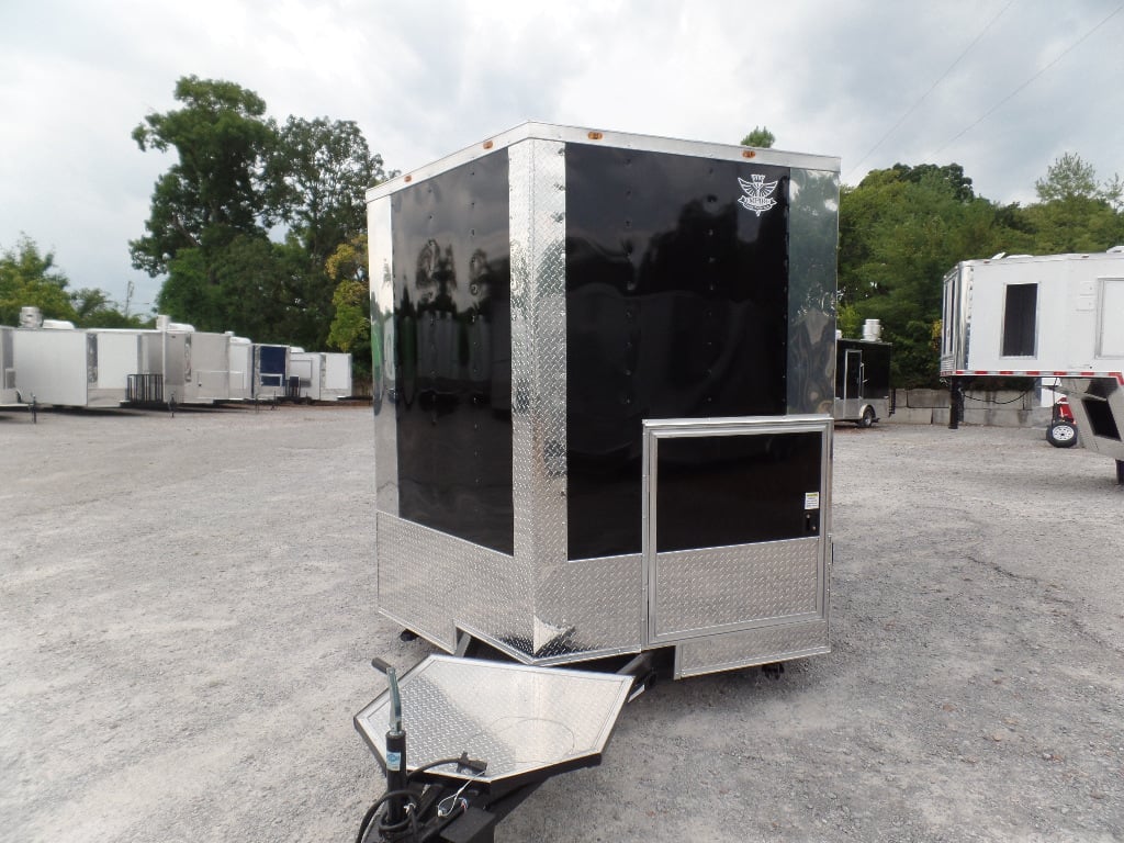 8.5' x 18' Black Food Catering Concession Trailer With Appliances