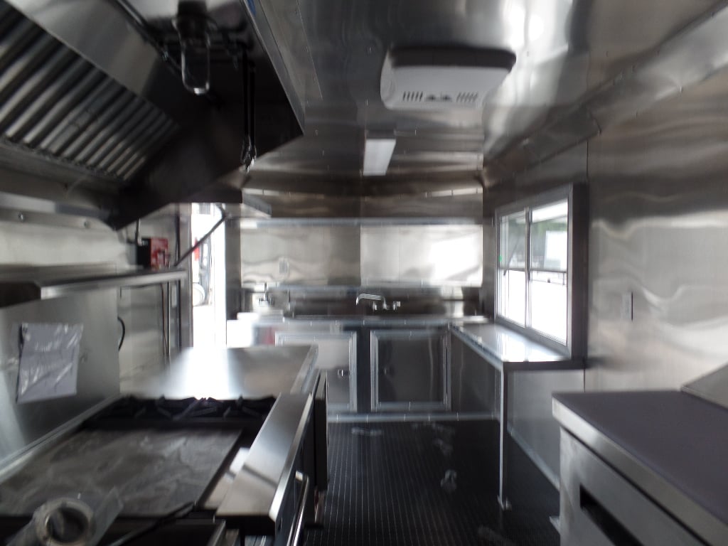 8.5' x 18' Black Food Catering Concession Trailer With Appliances