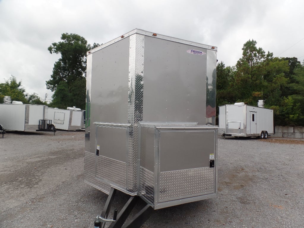 8.5' x 18' Arizona Beige Porch Style Concession Food Trailer