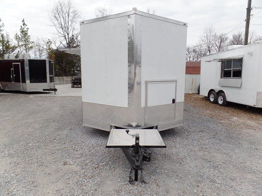 8.5' x 16' Concession Food Trailer White Event Catering