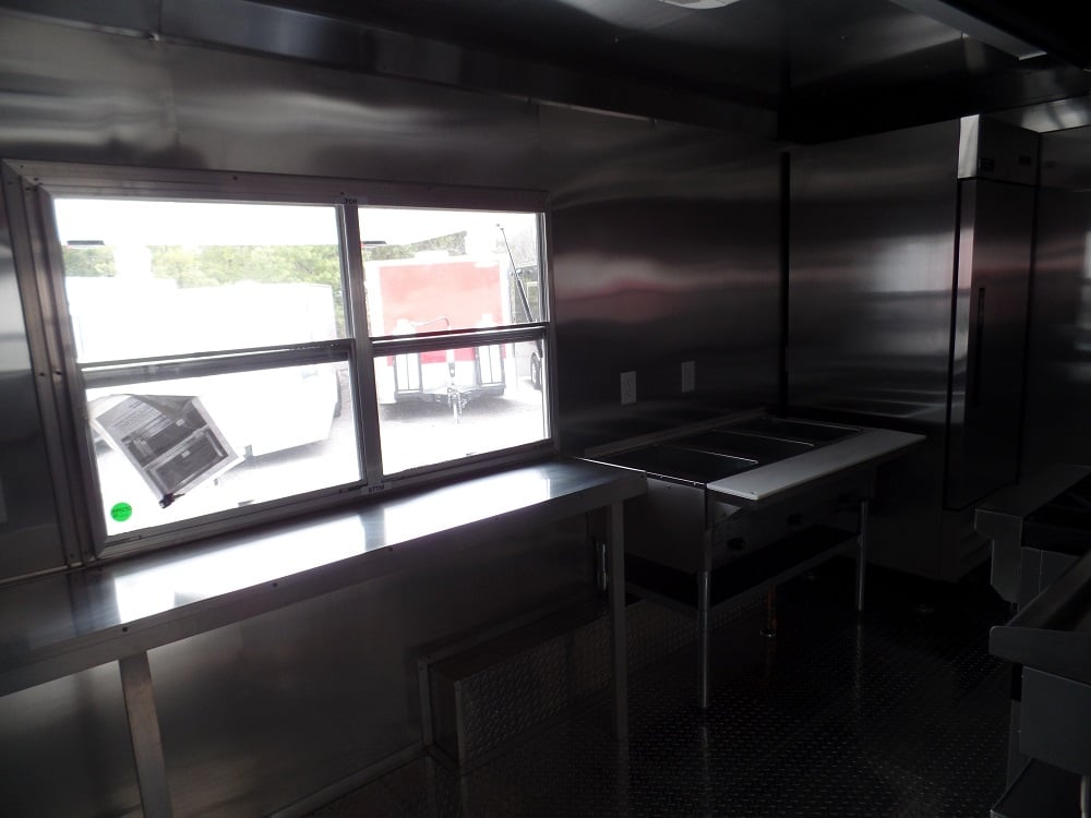 8.5' x 16' Concession Food Trailer White Event Catering