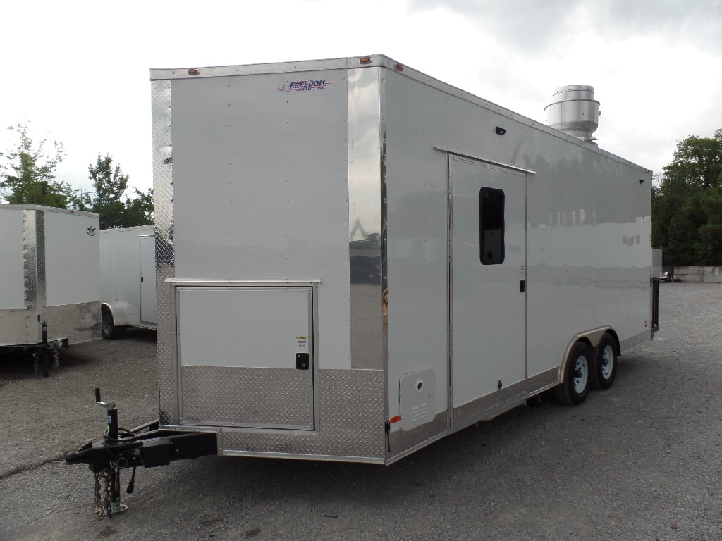 8.5' x 20' White Pizza Concession Food Trailer With Appliances