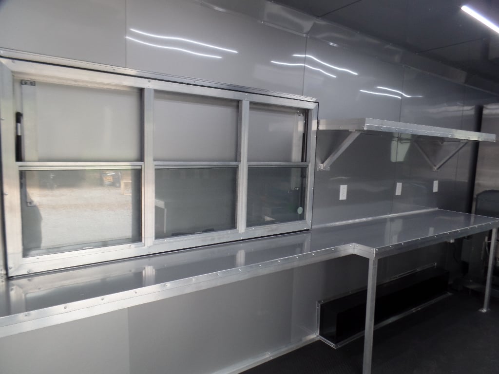 8.5' x 20' White Pizza Concession Food Trailer With Appliances