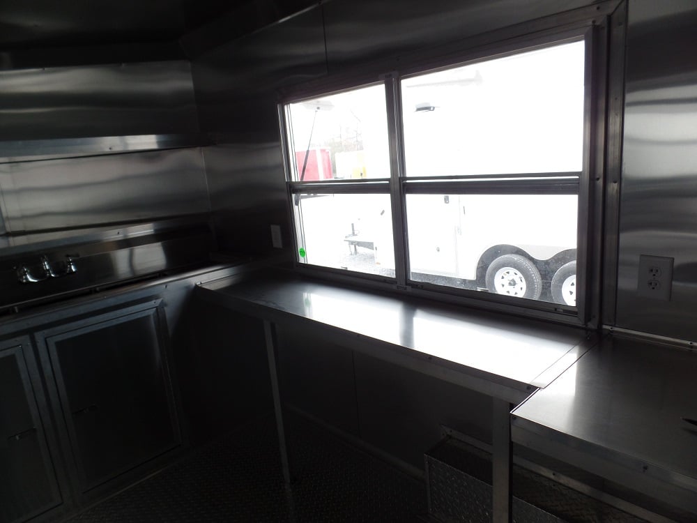 8.5' x 16' White Concession Food Trailer With Appliances