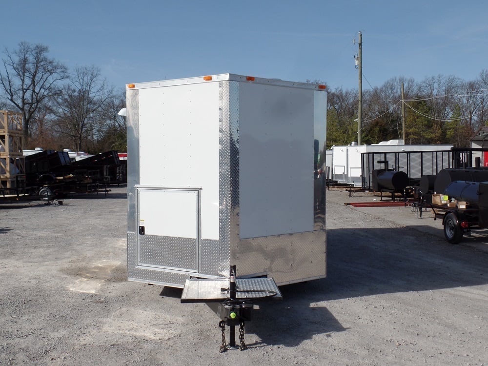 8.5' x 20' Concession Food Trailer White With Appliances