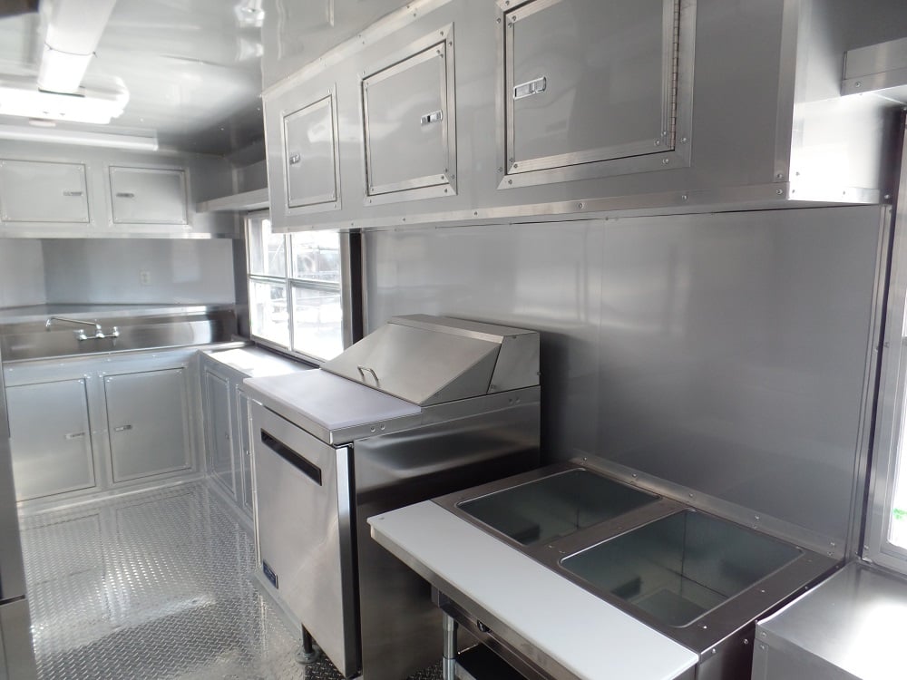 8.5' x 20' Concession Food Trailer White With Appliances