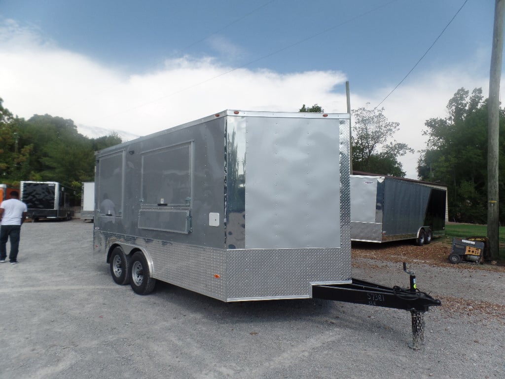 8.5' x 15' Silver Frost Custom Concession Food Trailer