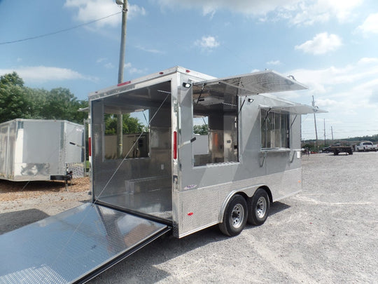 8.5' x 15' Silver Frost Custom Concession Food Trailer