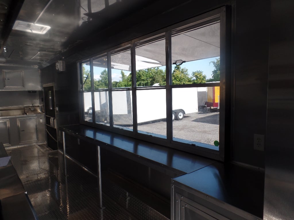 8.5' x 40' White Goose Neck Event Concession Food Trailer With Appliances