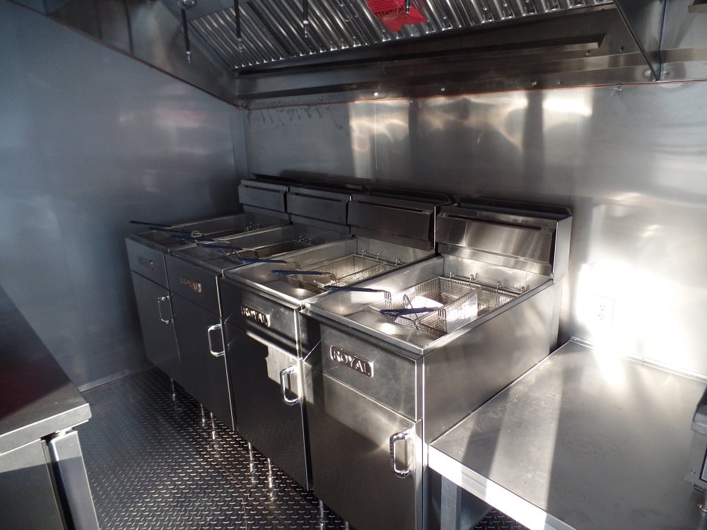 8.5' x 24' Concession Food Trailer Black With Appliances