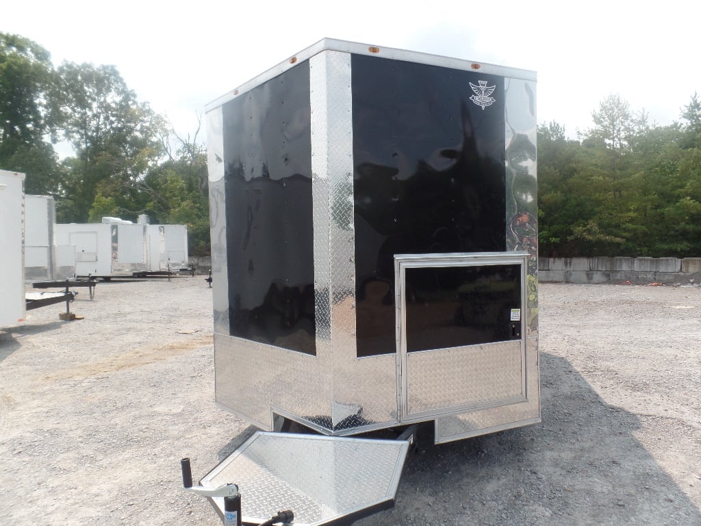 Black 8.5x16 Event Concession Catering Trailer 1