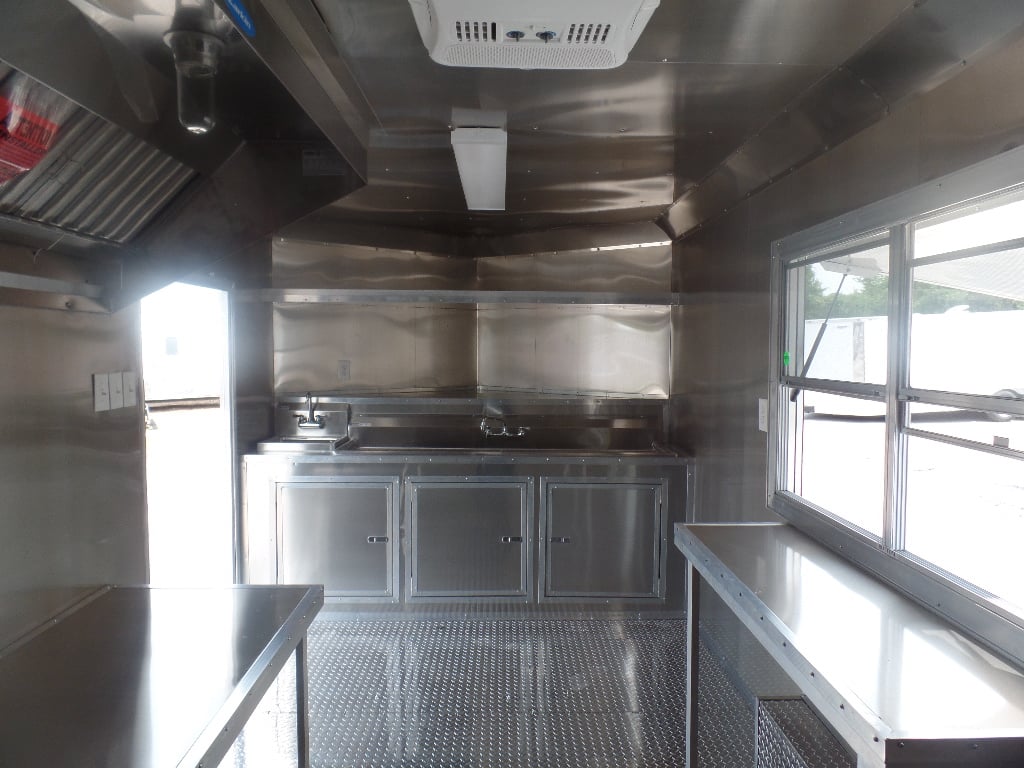 Black 8.5x16 Event Concession Catering Trailer 1