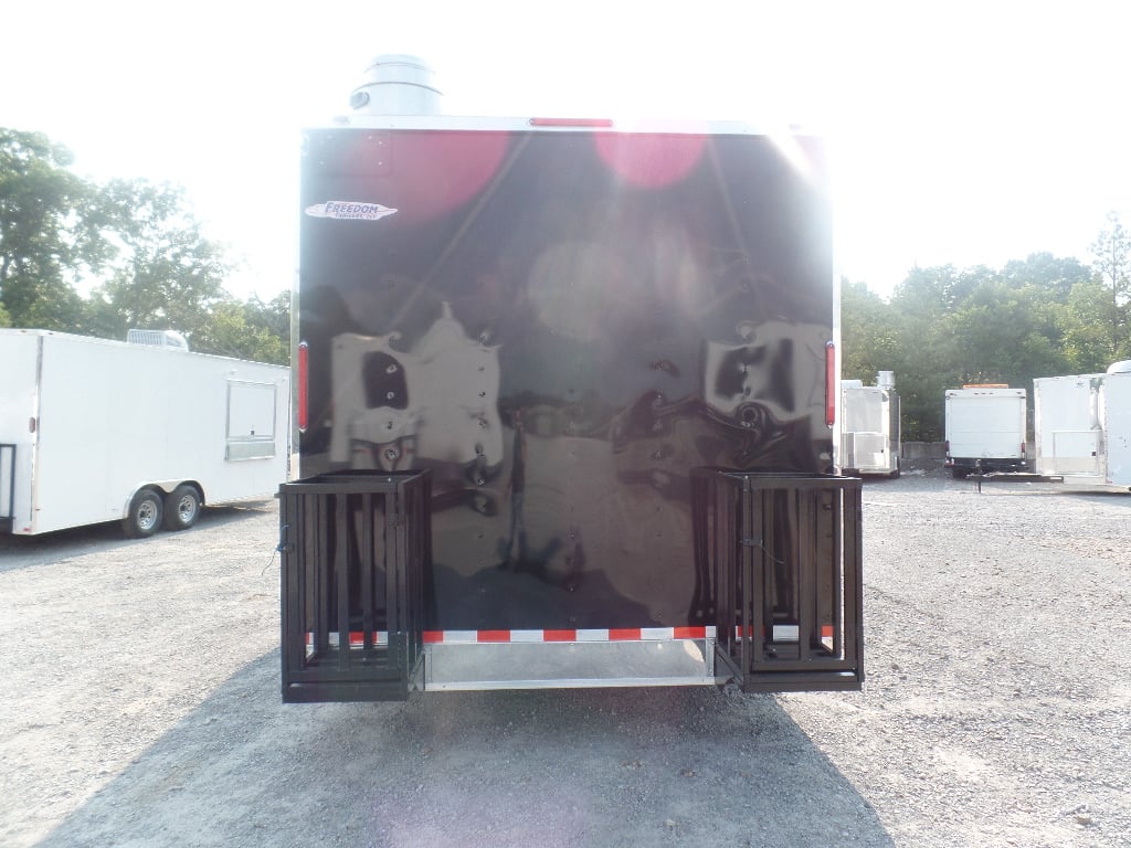 8.5x20 Black Food Catering Trailer 1